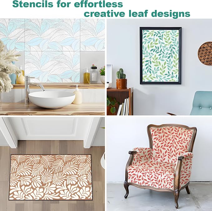 Wall Stencils for Painting Large Pattern, Exquisite Leaf Designs for Wall - Image 2