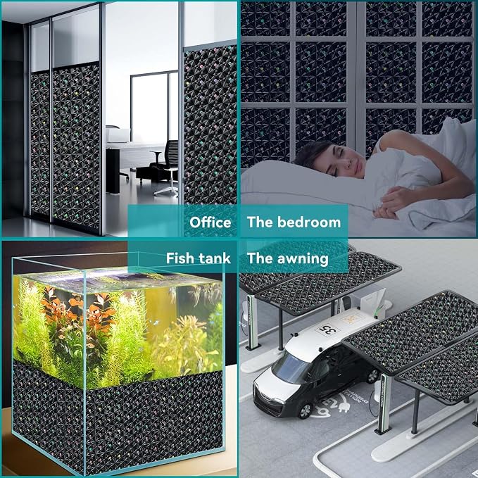 Windimiley Blackout Window Film, 100% Light Blocking Privacy, 23.6" x 78.7" | - Image 5