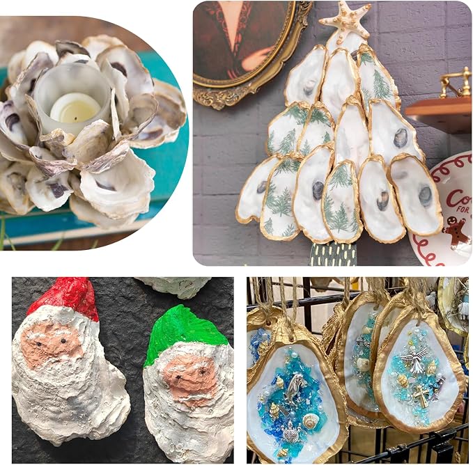 20 PCS Flat Oyster Shells for Crafts 3"-5" Natural Oyster Shells Bulk, for Home - Image 4