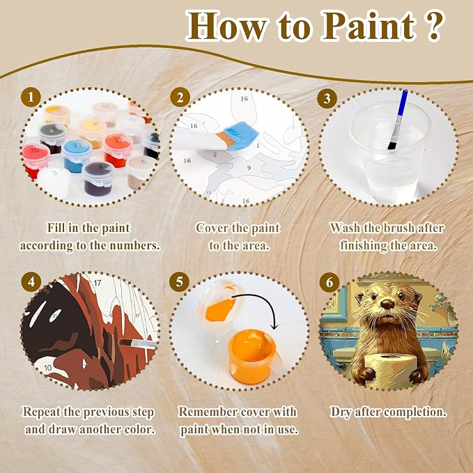 HMZephitiquc Funny Paint by Numbers Kit - Image 8