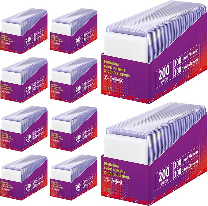 2000 Packs Card Sleeves, Hard Plastic Card Holder by Unknown