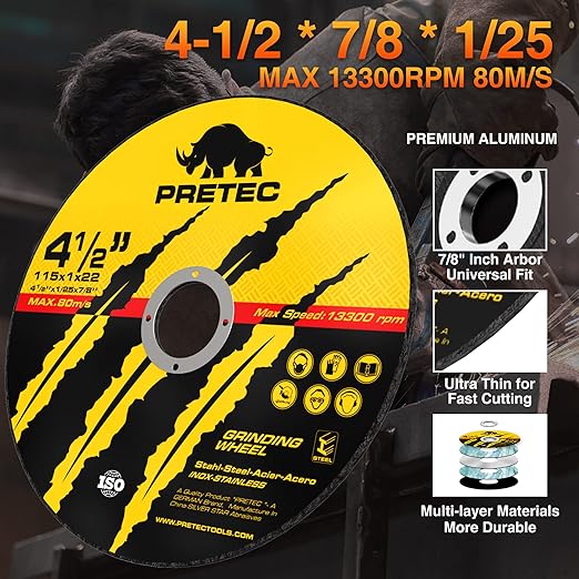 Cut Off Wheels 4-1/2",25+2 Pack Metal Cutting Wheel,Thin 4.5” Metal & Stainless Steel Fast Cutting Discs for Angle Grinder - 7/8" Arbor Hole