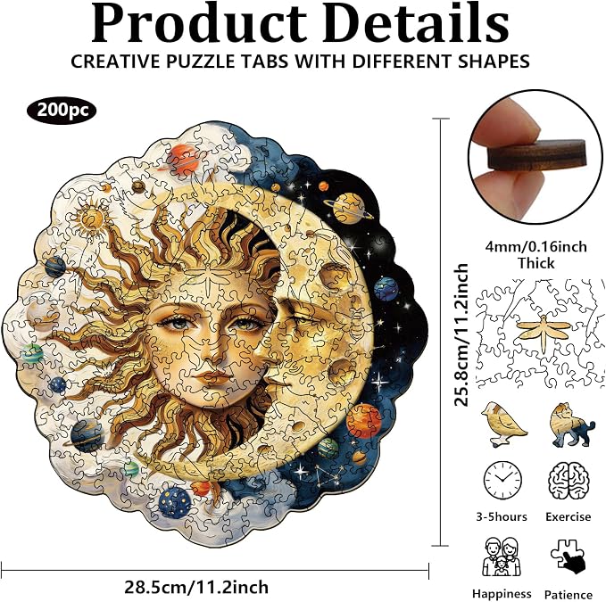 200pcs Divination Wooden Puzzles - Image 2