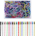 Lemonkey 100Pcs Ball Beads Chain Bulk, Mixed Color Keychain Rings Metal Chain by Lemonkey