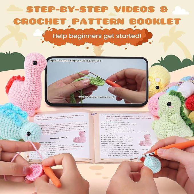 Crochetta Crochet Kit for Beginners, Crochet Starter Kits for Adults, Amigurumi - Image 2