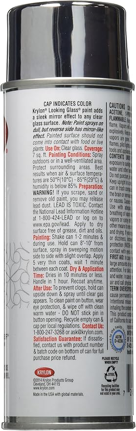 Krylon Looking Glass Silver-Like Aerosol Spray Paint 6 Oz. - Image 2