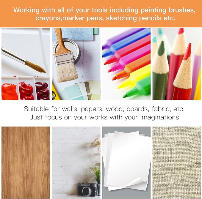 OOTSR 12 Geometric Painting Stencils Set, 11.4"x8.3" Art Templates - Image 5
