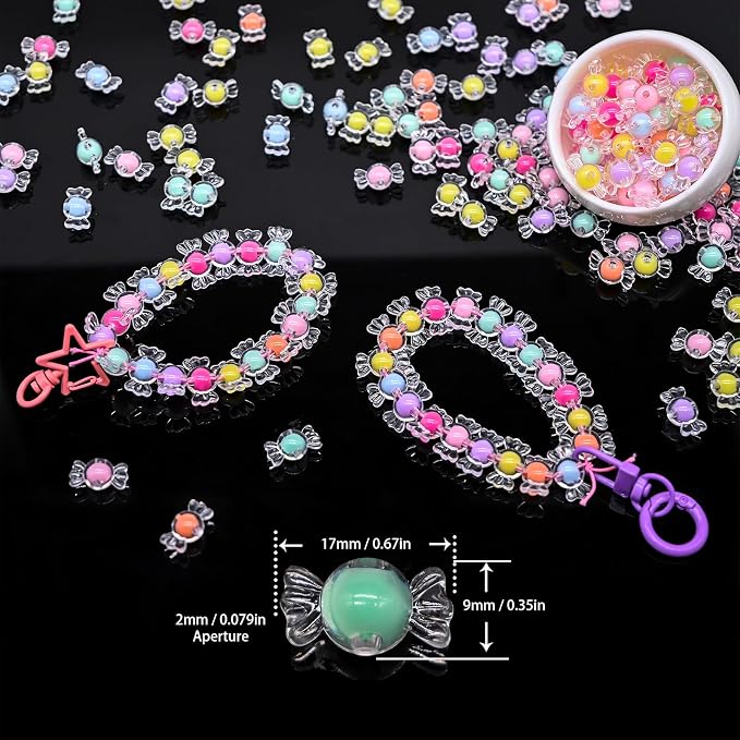 200+ pcs Candy Bulk Assorted Cute Kandi Beads - Image 2
