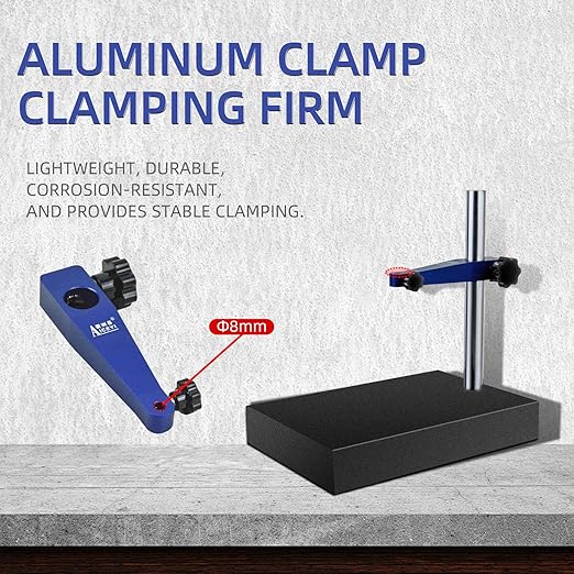 The Granite Base Bracket is Used in Conjunction with a Digital Indicator dial, and The Granite Measurement Platform has a Size of 300mm * 200mm*50mm(11.8in * 7.8in * 2in) Granite Base﻿(ACE-ST)