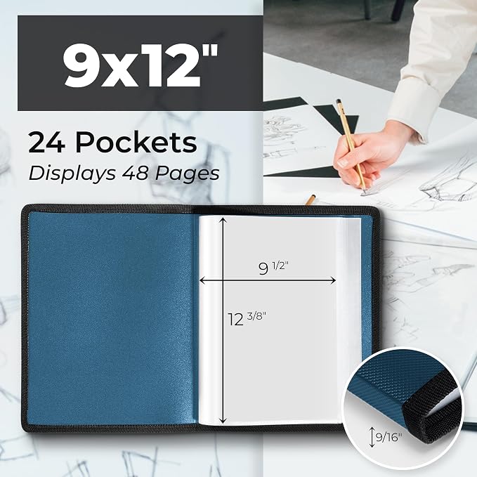 Dunwell Art Portfolio 9x12 Folder, Portfolio Binder - Image 2