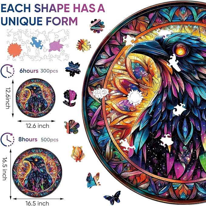 Reouinty 500 Pieces Wooden Puzzles - Image 2