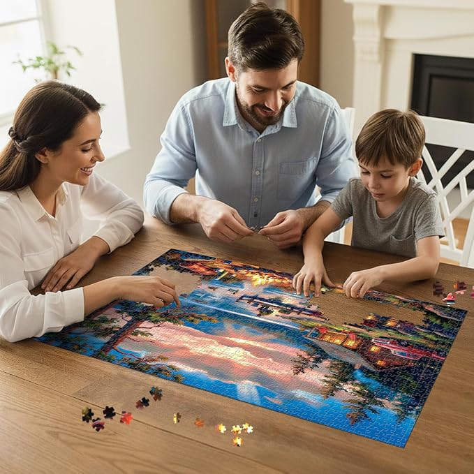 Lakeside Retreat Cabin Puzzles for Adults 1000 Pieces, Impossible Hard - Image 5