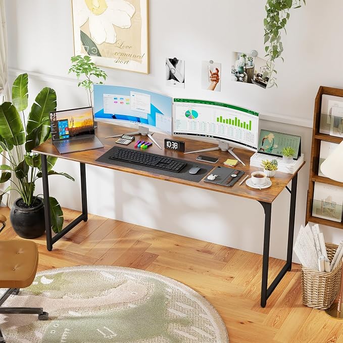 PayLessHere | 63 Inch Computer Desk | Vintage | Office Desk - Image 2