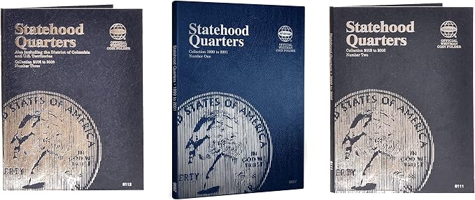 Whitman US Washington Statehood Quarter Coin Folder Three Volume Set by Unknown