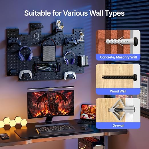 PEGZONE Controller and Headphone Holder Wall Mount, Controller Stand, Disc - Image 5