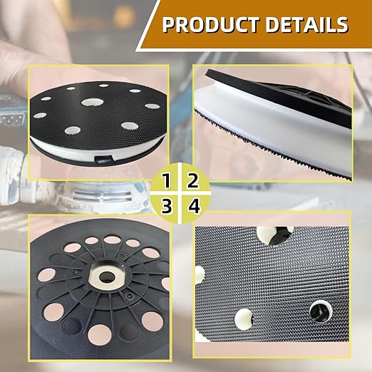492286 D125 Soft Sanding Pad 5-Inch 8 Holes Replacement for Festool ETS EC ETSC 125 Orbital Sanders, Jetstream System Compatible