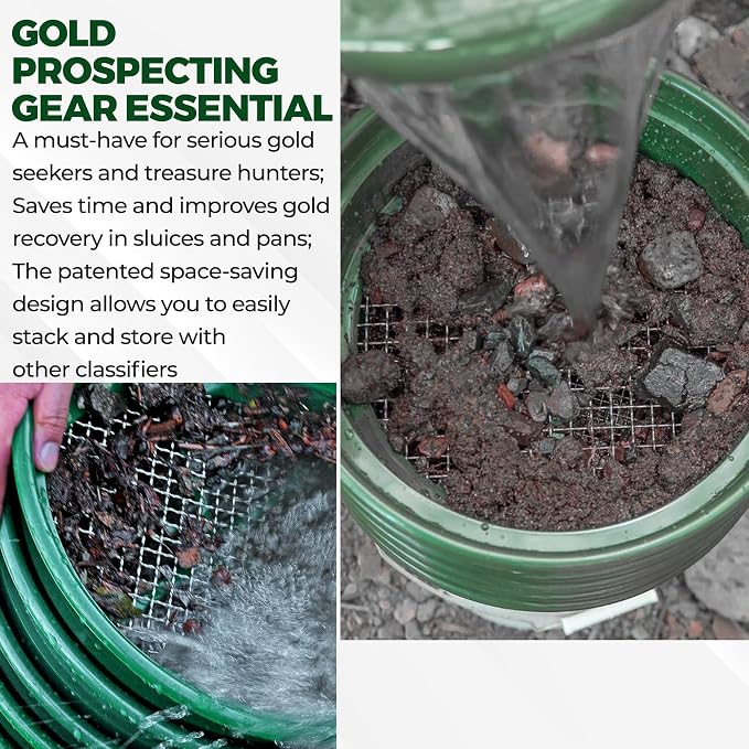 SE 13.25 Inch Wide Stackable Classifier Gold Prospecting Pan - Image 6
