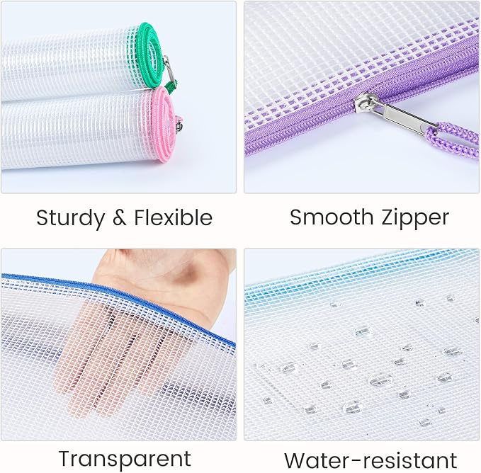 Sooez 24 Pack Mesh Zipper Pouch - Image 4