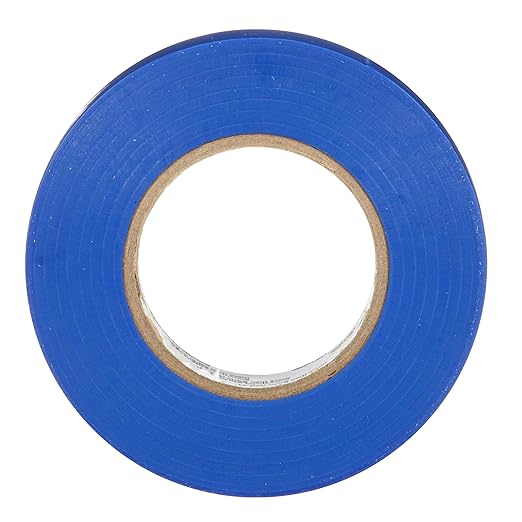 3M Temflex Multi-Purpose Vinyl Electrical Tape 165, Blue, 3/4 in x 60 ft (19 mm x 18 m), 10 Roll Pack