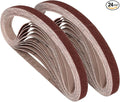 24 Pcs Sanding Belts 1/2 x 18 Inch 120 Grit Aluminum Oxide Abrasive Sandpaper for Belt Sander Metal Grinding Wood Working Weld Rust Removal