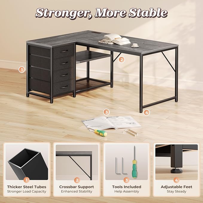 PRAISUN 43.3" Small Computer Desk - Image 8