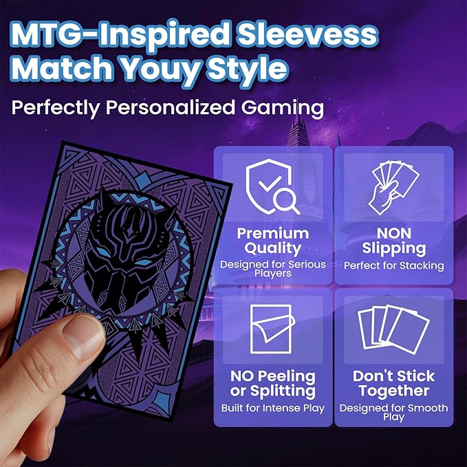 MTG Card Sleeves 100ct, Smooth Shuffle, Art Card Sleeves Deck Protector - Image 2