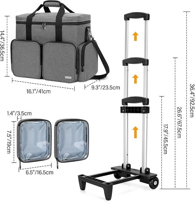 CURMIO Rolling Teacher Tote Bag - Image 5