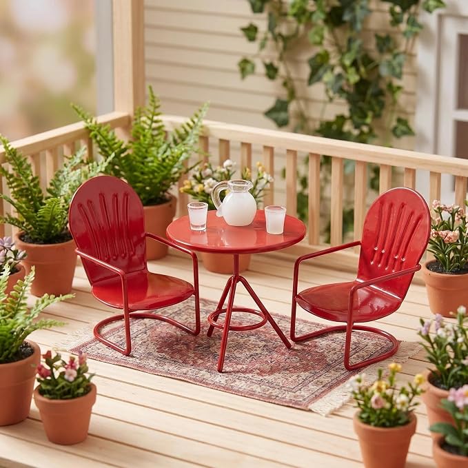 6 PCS Miniature Bistro Table & Chairs Set - Image 2