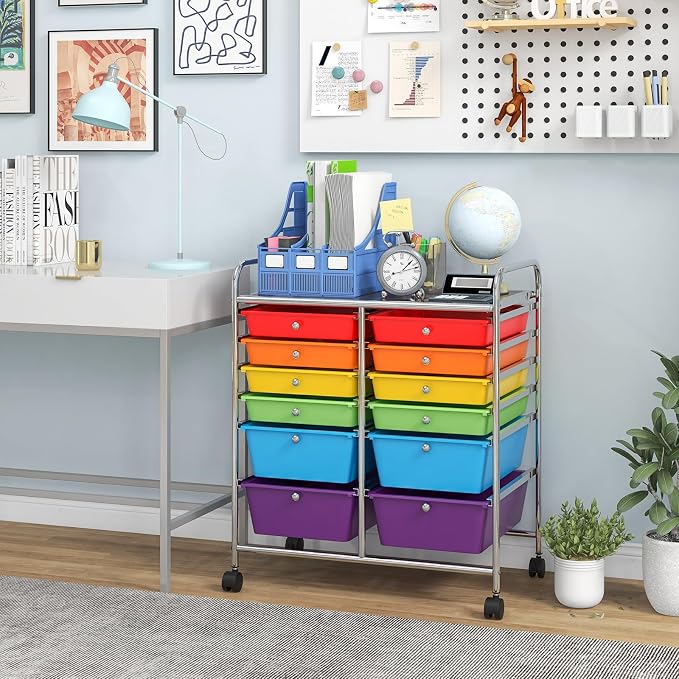 BECOMFORT 12-Drawer Rolling Cart - Image 2