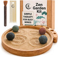 ENSO Zen Garden for Desk, Japanese Bamboo Sand Tray Therapy Kit | Lead-Free by ensosensory
