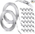 Ripeng Hoses Clamps Worm Duct Clamps Stainless Steel, Large Adjustable Pipe Hose Worm Drive fastener Device for Intercooler Pipe Plumbing Tube and Fuel Line(200 FT,42 Pcs)