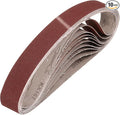 HARFINGTON 1-1/2 x 30 Inch Sanding Belts, 10 Pcs 120 Grits Aluminum Oxide Abrasive Belt Sander File Belt for Woodworking, Metal Polishing, Knife Sharpener