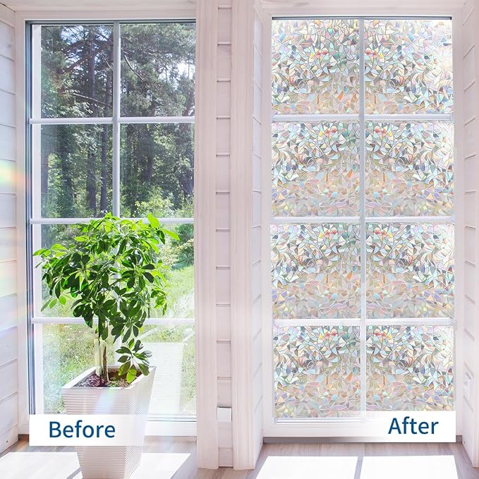Bloss Rainbow Window Privacy Film Stained Glass Window Film 3D Decorative - Image 6