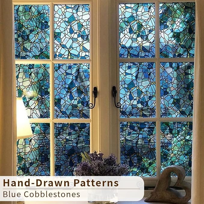funlife Original Hand-Drawn Stained Glass Window Film, Reusable Double-Sided - Image 4