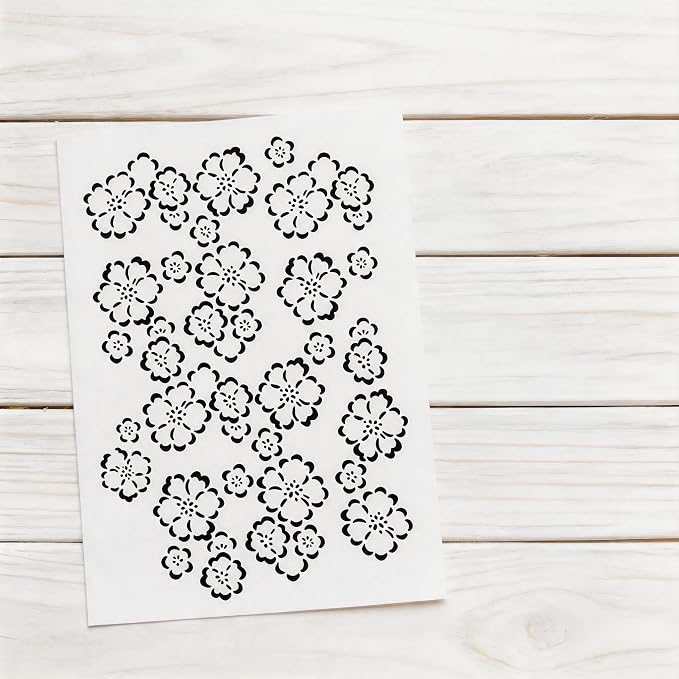 TIAMECH A4 Reusable Plum Cherry Stencil - Image 5