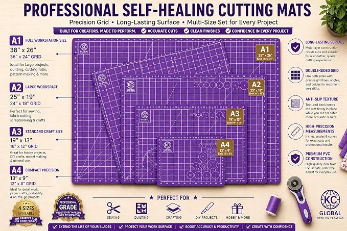 KC GLOBAL A1 Professional Grade Self-Healing Cutting Mat - Image 7