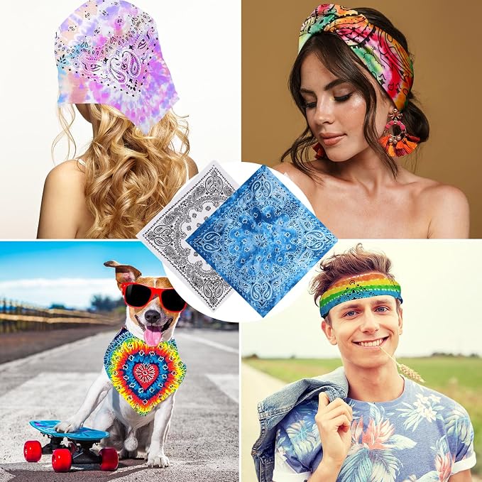 Bonuci 20/50/80/120 Pieces White Bandana Bulk - Image 7