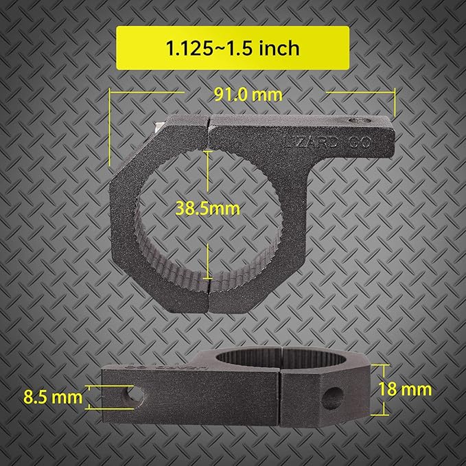 Tube Clamps - 4Pack,Cross Bar Clamp 1.125",1.25",1.5 inch,Roll Cage Clamp for Bar Diameter 1-1/8", 1-1/4",1-1/2" Mounting Bracket, Motorcycle Crash Bar Led pod Light Mount(28/32/38mm Clamp)