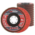 10 Pack Ceramic Flap Discs 4-1/2" x 7/8" Arbor for Angle Grinder, 36 Grit Type 29