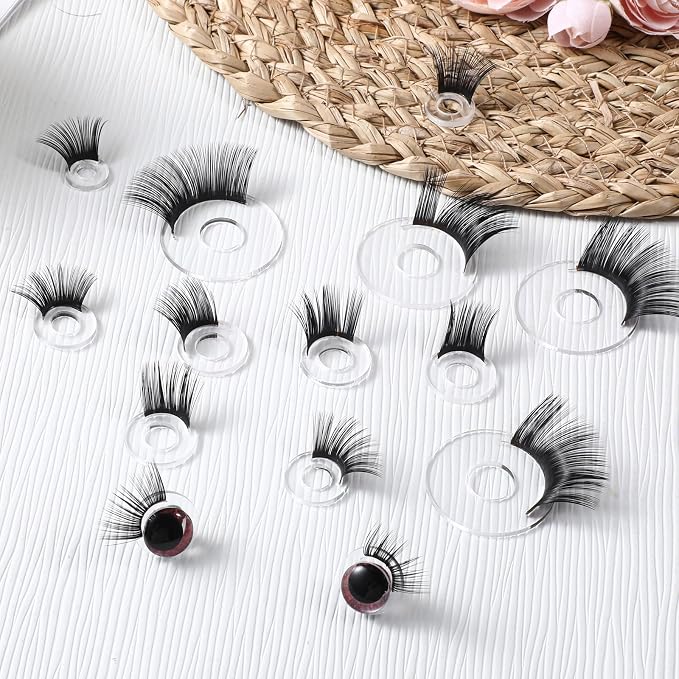 20pcs Safety Doll Eyelashes for Crocheting, 5 Sizes Eyelashes for Doll Making - Image 7