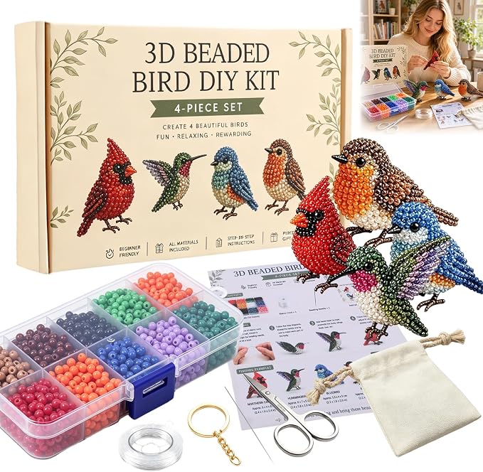 Tiny 3D Beaded Animal DIY Kit-Bead Animal Making Kit by Unknown