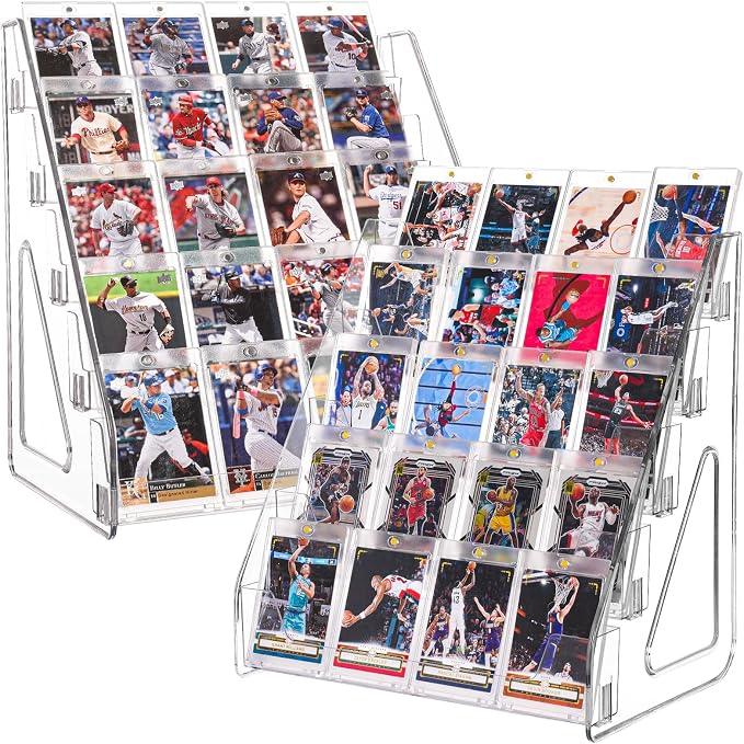 CELSOL 2 Pack Elevated 5 Tier Clear Acrylic Card Display Stand by Unknown