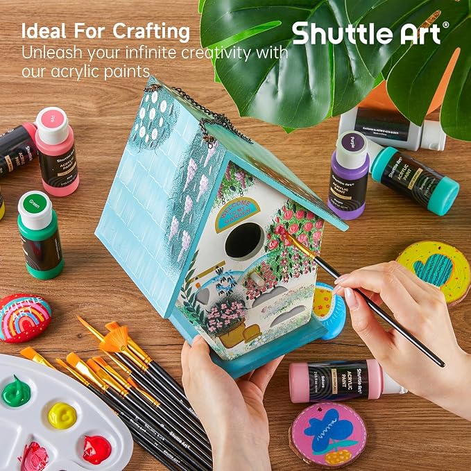 54 Colors Acrylic Paint, Shuttle Art Acrylic Paint set - Image 7