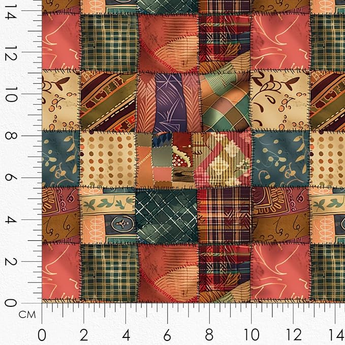 Elegant Lady Patchwork Cotton Fabric Panel – 6 Designs + Bonus Patchwork Sheet - Image 8