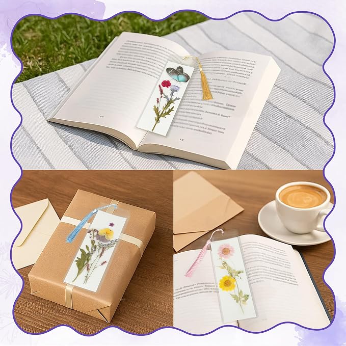 DIY Bookmark Making Kit – 187 PCS Dried Flower Bookmark Kit - Image 7