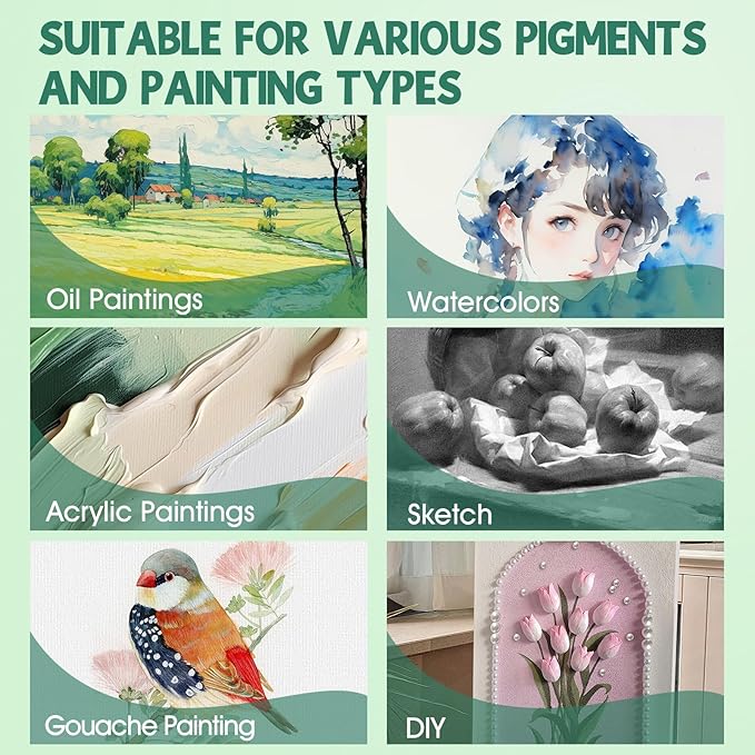 ESRICH Stretched Canvas for Painting 18x24 Inch, Primed Acid-Free Cotton Blank - Image 5