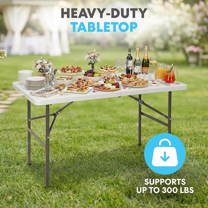 SIMPLI-Magic White Foldable Table, and Picnics - Image 5