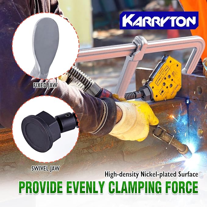 Heavy Duty 20" Inch F-Clamp w/Replaceable Pad, 5-1/2-Inch(140mm) Deep Throat, Bar Size 1-1/5" * 3/5" Drop Forged Steel Bar Clamps, 2900LB Clamping Force