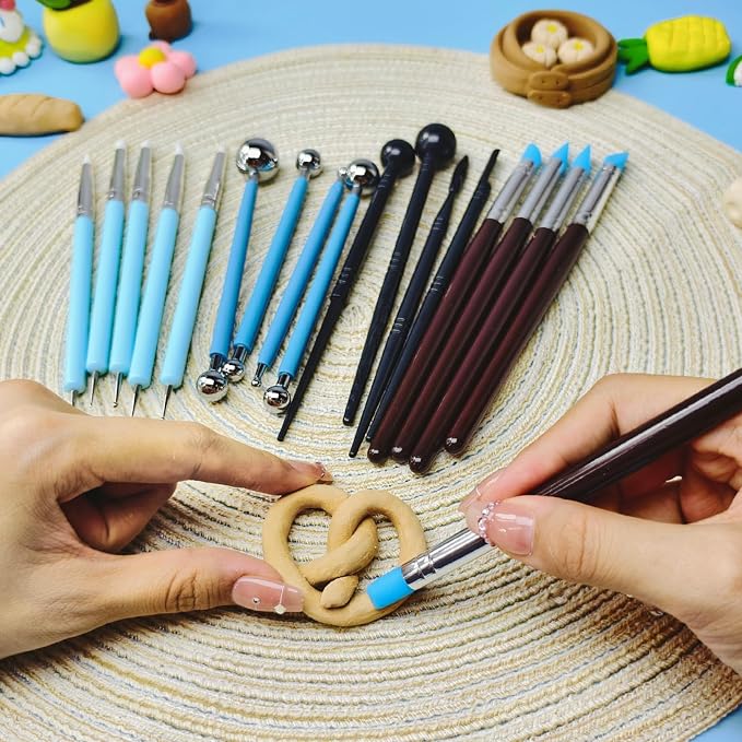 Thyrflen 18PCS Silicone Clay Sculpting Tools, Silicone Painting Brushes Kit - Image 8