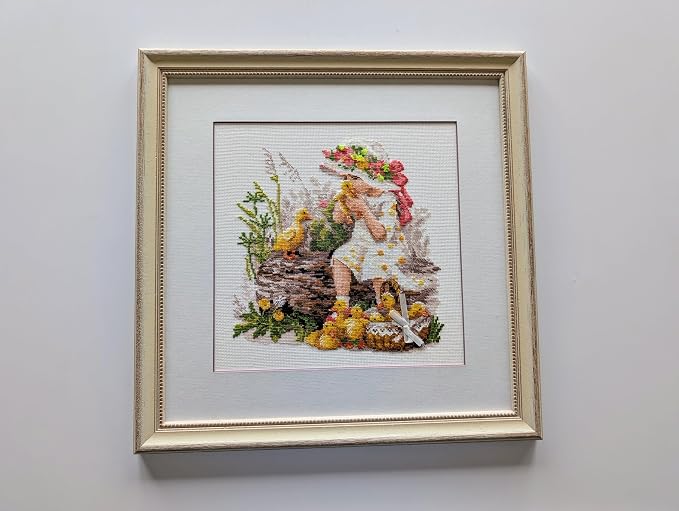 RIOLIS - Girl with Ducklings 1781, Animals Cross Stitch Kits 11, Cross Stitch - Image 9